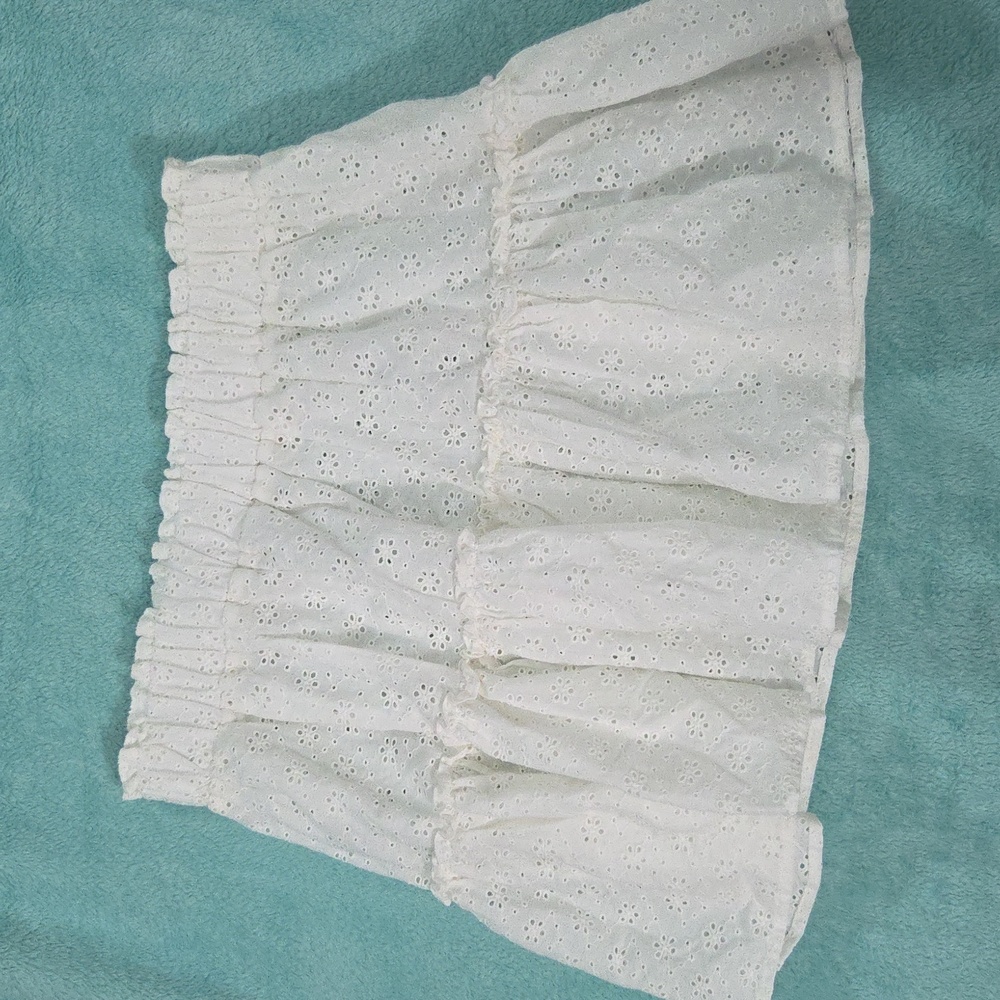 EBERJEY, White Eyelet Women's Skirt🌸